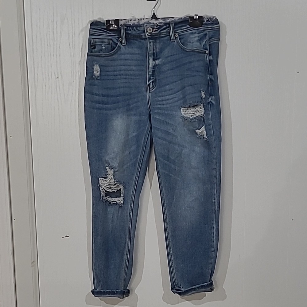 KanCan Distressed Blue Boyfriend Jeans for Women Size 29